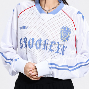 Camiseta de Fútbol Personalizada, Transpirable, de Secado Rápido, con Estampado Vintage, Estilo Urbano, Holgada, para Parejas, Deportiva, para Hombre y Mujer - Product Image 5