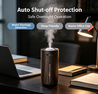 Humidificateur ultrasonique de bureau mini 350 ml à succès, fonctionnement silencieux, arrêt automatique, diffuseur d'aromathérapie, vente en gros, multi-scènes