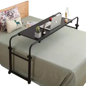 Modern Overbed Desk for Working in Bed Adjustable Laptop Cart Laptop Desk Table with Wheels Office Furniture Wooden Kitchen Desk