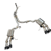 Échappement Catback à Valve à Montage Direct pour Porsche Macan 95B 3.0T 2015-2021, Silencieux en Acier Inoxydable, Sorties Quadruples Noires Brillantes avec Télécommande