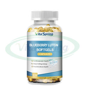 VitaSpring OEM <span class=keywords><strong>Blueberry</strong></span> Luteína Softgel Cápsulas Saúde Eye Care Suplementos vitamínicos Minerais <span class=keywords><strong>Blueberry</strong></span> Luteína Softgels - Product Image 1