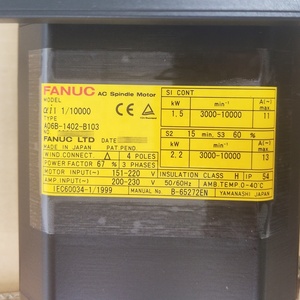 A06B-2402-B103 อุปกรณ์เสริมระบบเครื่องจักร FANUC ของแท้ใหม่เอี่ยม มอเตอร์ AC ผลิตในญี่ปุ่น พร้อมบริการสนับสนุนทางเทคนิค หนึ่งปี - Product Image 2