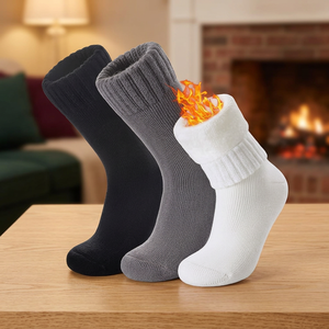 <b>Thick</b> Crew Seamless Sports <b>Socks</b> Taiwan Made Eco-Friendly Performance Mid-Calf Athletic <b>Socks</b> - Product Image 1