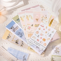 Fabricant de fournitures de papeterie pour journal intime, feuilles d'autocollants décoratifs esthétiques découpés sur mesure