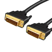 BAJEAL-Cable macho a macho para ordenador, proyector de TV, 1,5 M, 24 + 1 DVI, negro, chapado en oro, alta calidad, precio de fábrica