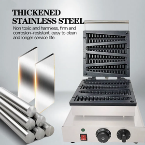 Профессиональная электрическая вафельница для бельгийских вафель в форме рождественской елки, аппарат для приготовления вафель-конусов, основное оборудование для выпечки хлеба - Product Image 5