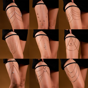 Go Party Chaînes de Jambes <span class=keywords><strong>Femme</strong></span> Serpent Cristal Plage Sexy Chaîne de <span class=keywords><strong>Corps</strong></span> Bijoux Multicouche Gland Strass Perle Chaîne de Cuisse - Product Image 2