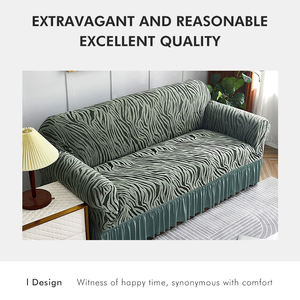 Her Şey Dahil Kalınlaştırılmış Katyonik Kanepe Örtüsü Seti Etekli Elastik Esnek Kanepe Kılıfı Köşe Kanepe Koltuk Örtüleri Koyu Gri - Product Image 2