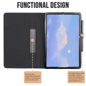Coque pour Samsung <span class=keywords><strong>Galaxy</strong></span> <span class=keywords><strong>Tab</strong></span> <span class=keywords><strong>S6</strong></span> <span class=keywords><strong>Lite</strong></span> 10.4 pouces 2024/2022/2020 avec porte-stylo S Multi-Angle Cuir PU de haute qualité - Product Image 5