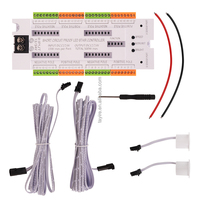 Contrôleur intelligent pour éclairage d'escalier à LED, 32 étapes, capteur de mouvement PIR, DC12/24V, variateur de tension constante élevée pour bande LED, 500W max.