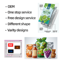 Bolsa de aluminio para helados y paletas con sellado trasero, personalizada con logo, colorida, apta para alimentos, para barras de chocolate y alimentos congelados