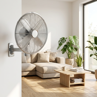 Ventilateur de table rétro élégant en métal, haut de gamme, 110 V, 10, 12 et 16 pouces, pour usage résidentiel et commercial