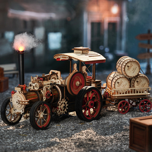 <span class=keywords><strong>Robotime</strong></span> <span class=keywords><strong>Rokr</strong></span> LKA01 Jouets éducatifs <span class=keywords><strong>3D</strong></span> DIY Assemblage artisanal en bois Moteur à vapeur Puzzles pour adultes - Product Image 2