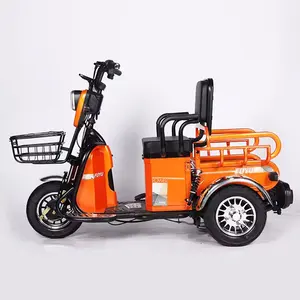 3 Wheel Electric Tricycle convertible Electric Tricycle Stainless Steel With Front Cabin For Adults
