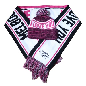 Conjuntos de Invierno de Alta Calidad con Logotipo Bordado en Jacquard Acrílico Personalizado, Gorro y Bufanda Estilo Pompón para Club - Product Image 1