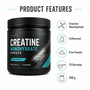 Creatina Monohidrato Pura en Polvo al por Mayor, Sin Azúcar, 300g, Suplemento Deportivo para Adultos, para Energía y Crecimiento Muscular, No Apto para... - Product Image 5