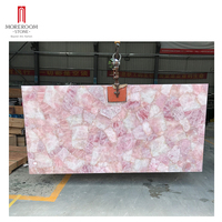 Pierre de quartz rose naturelle de 20 mm, symbole d'amour moderne, pour usage hôtelier, design graphique inclus