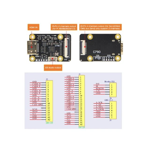 AUDIO Board C790 1080P 60Fps Pikvm Kvm Mitigate Backpowering for <strong>Raspberry</strong> <strong>Pi</strong> HD-MI in to CSI-2 Adapter &amp; <strong>I2S</strong> - Product Image 4