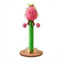 Kattenboomtoren met op maat gemaakt logo, schattig fruitdesign, hoogwaardig sisal, groothandel, wereldwijde levering