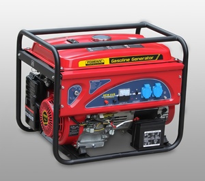 POWERAC PR4500-E Single Phase 230V 50/60Hz 15L Portable Gasoline <b>Generator</b> 2-3.5KW Light Weight LED Display - Product Image 4