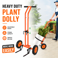 Chariot à plantes robuste réglable avec roues pour pots de fleurs, patio, jardin, intérieur et extérieur