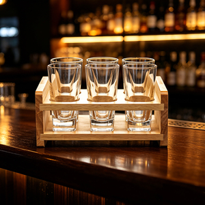 Juego de Vasos de Chupito Modernos de 65 ml, Base Pesada, Sin Plomo, Cristal Transparente, Fondo Redondo, para Tequila, Whisky, Ron, Vodka - Product Image 1