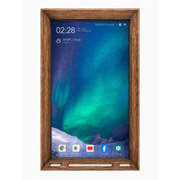 Miroir TV intelligent avec cadre en bois personnalisé HAOCROWN, système Android, affichage mural pour hôtel, salle de bain et maison