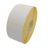 Label Perekat Termal Langsung Tahan Air untuk Kurir, Stiker Label Barcode Gulungan, Label Printer Termal