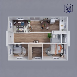 Hazır 30 Fit Prefabrik <span class=keywords><strong>3</strong></span> Yatak Odalı Taşınabilir Prefabrik Genişletilebilir Konteyner Ev Mobil Modüler Ev Ray-Zen - Product Image 3