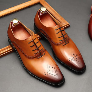 รองเท้าหนังแท้ทรงอ็อกซ์ฟอร์ดแบบผูกเชือก สไตล์เกาหลี สำหรับผู้ชาย หัวเหลี่ยม งานแฮนด์เมด ระบายอากาศได้ดี น้ำหนักเบา กันลื่น เหมาะสำหรับงานที่เป็นทางการ - Product Image 3
