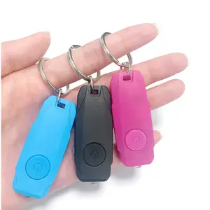 Llaveros personalizzato torcia a Led economica portachiavi ad alto lume tasca portatile USB ricaricabile piccola torcia portachiavi UV piatta