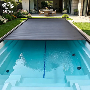 Couverture de <span class=keywords><strong>piscine</strong></span> <span class=keywords><strong>en</strong></span> aluminium Water Crown, couvercle rétractable <span class=keywords><strong>en</strong></span> aluminium durable pour tous les types de piscines et tous les climats - Product Image 3