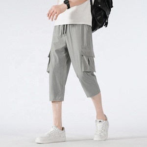 Mens <strong>Three</strong> <strong>Quarter</strong> Quick Dry <strong>Pants</strong> Cool Ice Silk Cargo Trousers Golf Clothing Baggy Workout Shorts Capri <strong>Pants</strong> - Product Image 3