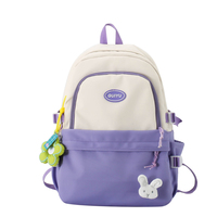 Mochila escolar de nailon resistente al agua para estudiantes, mochila de Color sólido, 221
