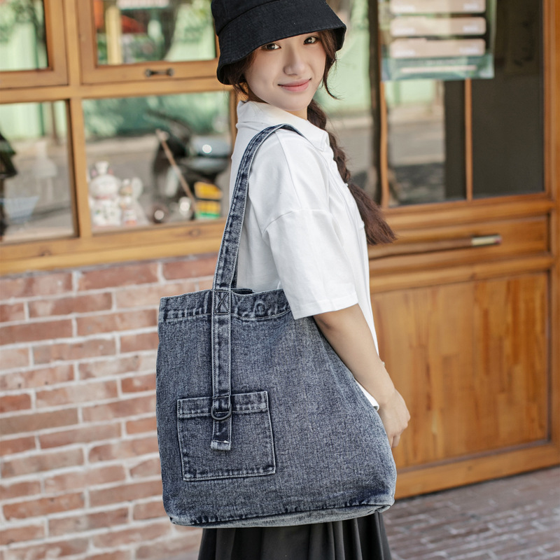 Durable canvas tote bag for shopping travel and daily errands