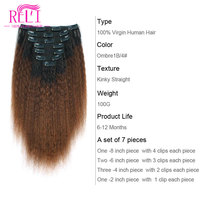 Usine Double Drawn Clip-ins Extension 100% Naturel Virgin Raw Cheveux Clip dans Extension De Cheveux