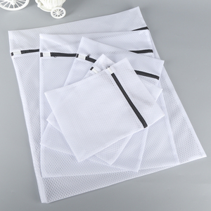 Sac à linge en coton avec fermeture éclair, <span class=keywords><strong>filet</strong></span> croisé, maille <span class=keywords><strong>de</strong></span> <span class=keywords><strong>lavage</strong></span>, pour <span class=keywords><strong>chaussettes</strong></span> et culottes - Product Image 2