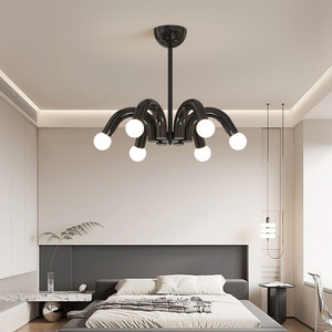 Lampada a Sospensione di Design Francese per Camera da Letto Principale, Altezza Regolabile, per <span class=keywords><strong>Cameretta</strong></span> Bambina, Moderna Minimalista LED Tricolore - Product Image 2