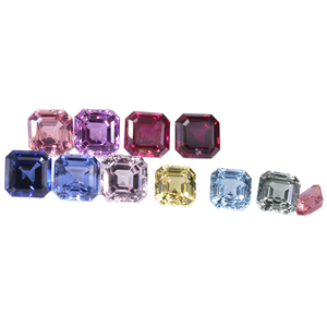 Saphir rose, jaune, violet, orange créé en laboratoire, taille émeraude 4x4mm-12x12mm, rubis synthétique, saphir bleu, prix par carat - Product Image 3
