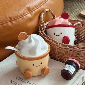 Ensemble de pots à épices en céramique - Contenants à épices de haute qualité pour la cuisine avec un design amusant et mignon de dessin animé, lavage à la main uniquement - Product Image 3