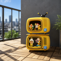 Mini-enceinte Bluetooth PRO avec vitrine pour figurine TV rétro |   Lampe de nuit et son stéréo via appairage TWS, commande tactile portable