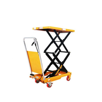 Plateforme élévatrice portable, élévateur hydraulique manuel pour entrepôt, petit véhicule à plateau de chargement