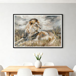 Commercio all'ingrosso della fabbrica moderna decorazione per la casa arte OEM & ODM di alta qualità stampa <span class=keywords><strong>leone</strong></span> pittura immagini di animali per il soggiorno - Product Image 3