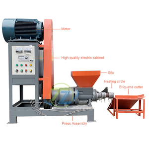Presse à briquettes de biomasse industrielle à économie d'énergie avec noyau de moteur pour la production de sciure de bois et de charbon de bois - Product Image 3