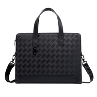 Sac à main d'affaires élégant en cuir véritable pour homme, étanche, en cuir de vachette pleine fleur, mallette de mode au design épuré et raffiné
