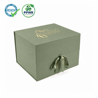 Boîte cadeau magnétique personnalisée de haute qualité avec logo, boîtes cadeaux rigides pliables avec fermeture à ruban pour coffret cadeau d'entreprise