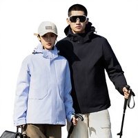 Blouson d'hiver 3-en-1 à capuche, coupe-vent, de style sportif, conforme aux normes nationales, pour l'alpinisme, la randonnée et les couples
