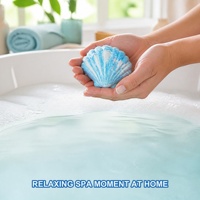 Bombe de bain effervescente OEM ODM Ocean Bath Bomb Fizzy Ball 70g, étiquette privée personnalisée, hydratante, adoucissante, coffret cadeau spa