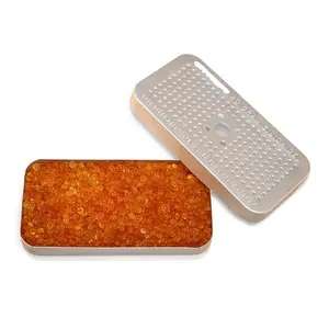 Indicating Silica Gel in Aluminum Box Reusable Orange Silica Gel Desiccant