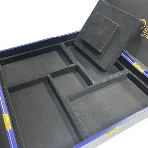 Custodia personalizzabile in legno MDF di alta qualità per Chips da Poker, piastrelle Mahjong-blu (opzione Logo adesivo) - Product Image 6